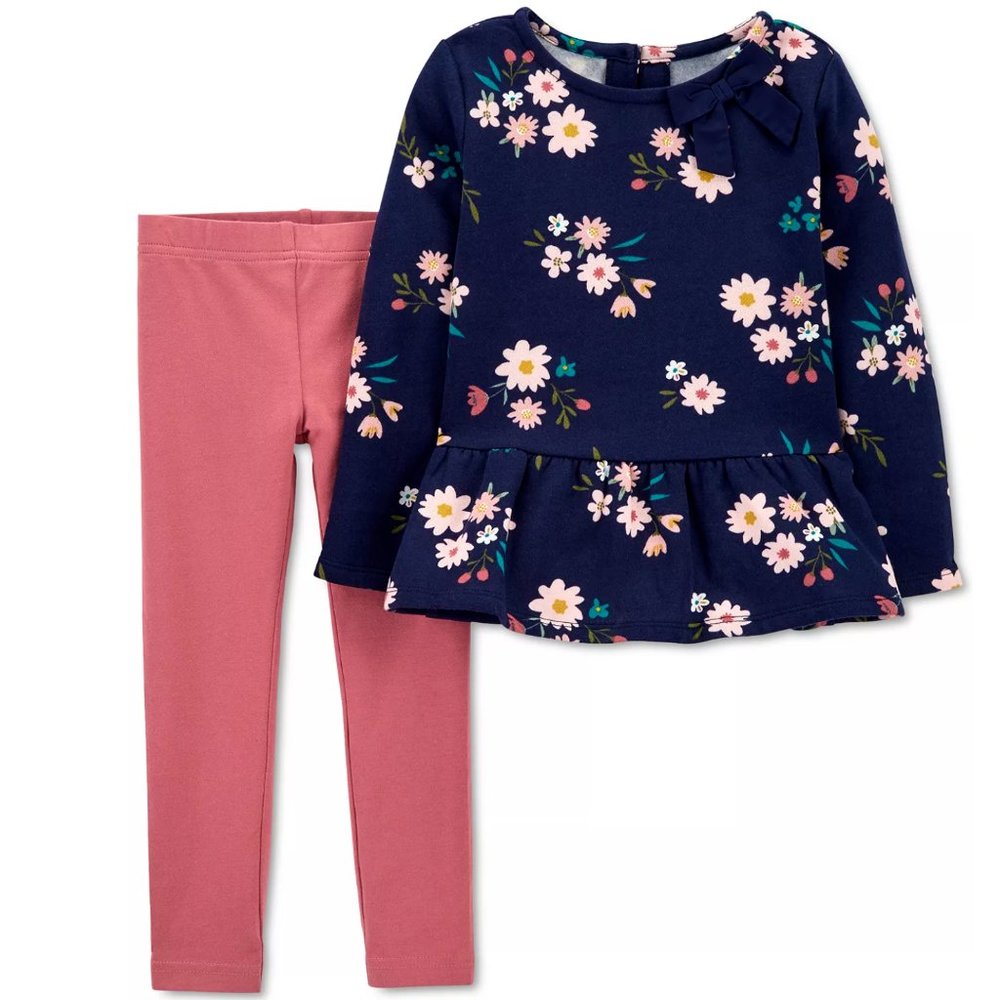 Carters Baby Girls 2-Pc. Floral Fleece Assorted 6 months